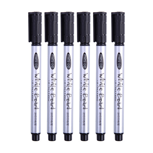 M&G Children's Drawing Whiteboard Pen 25602 Erasable Water-based Marker Black Small Mini Stationery Wholesale