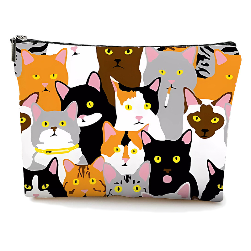 Amazon mascota transfronteriza gato y perro impresión doble cara bolsa de lavado de viaje bolsa de almacenamiento de gran capacidad adorable