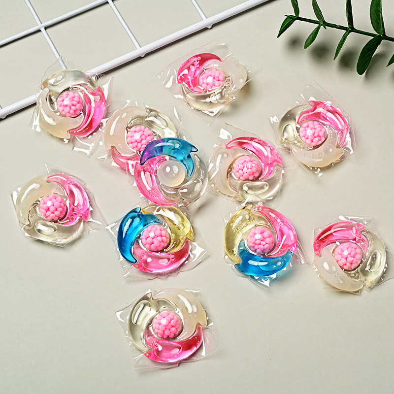 10g Four-Chamber Laundry Detergent Beads, Highly Concentrated Four-in-One Laundry Detergent with Long-lasting Scent, Stain Removal and Bacteria Killing, Boxed