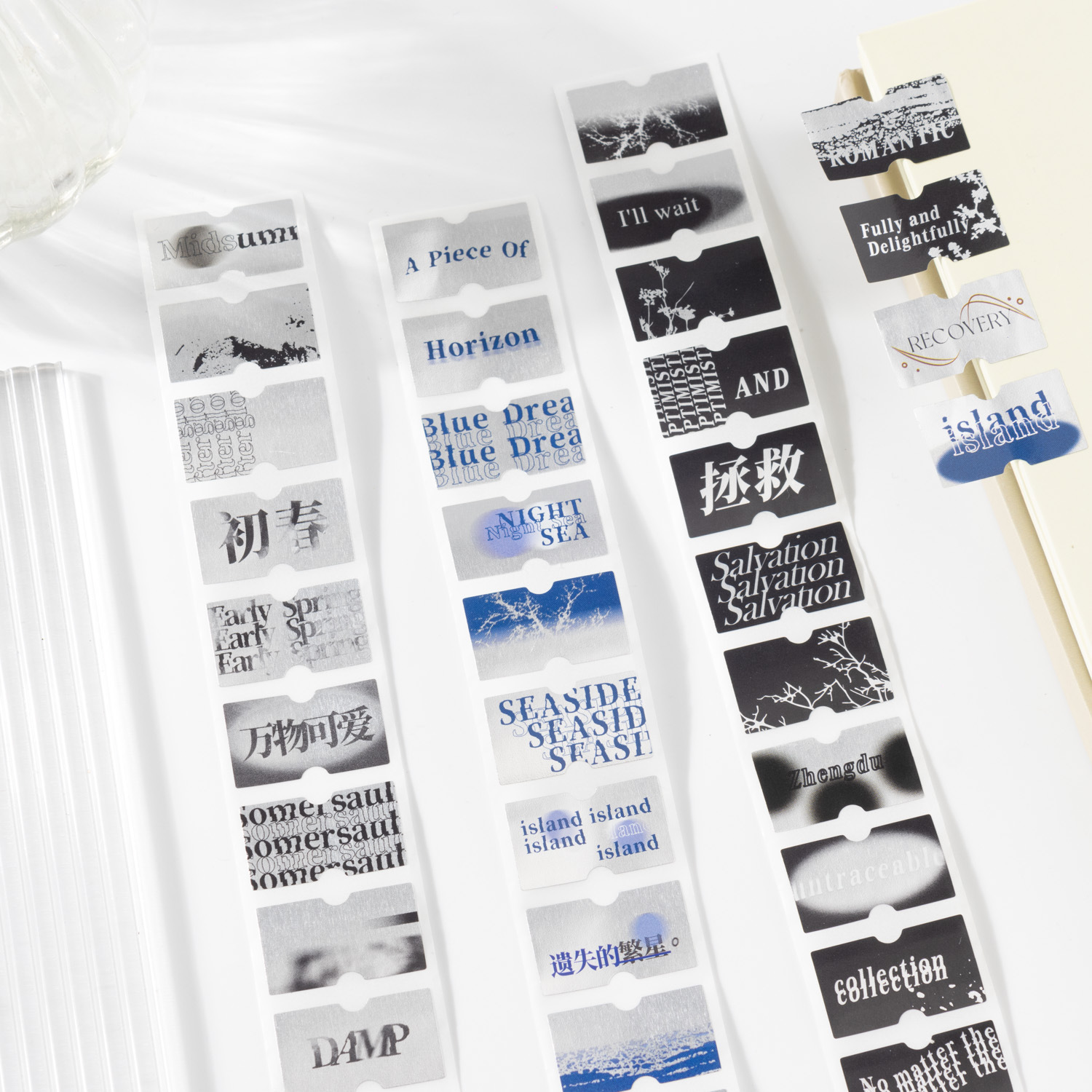 Ketchup girl cinta de desecho a granel etiqueta romántica viento ins retro película de corte mate etiqueta de cuenta de mano