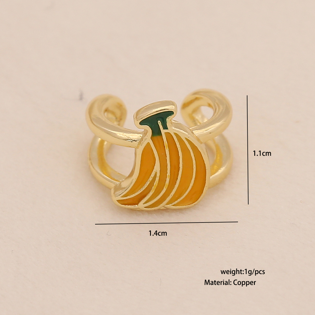 Pendientes tipo clip de cereza y fresa