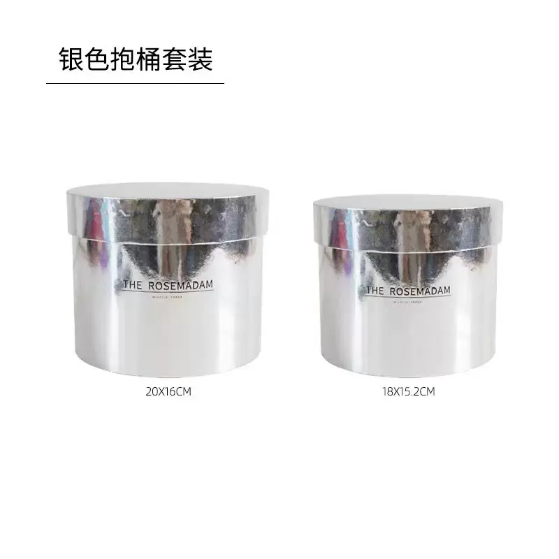 520新款鲜花手提盒批发 love镜面银色鲜花礼盒手提礼物盒礼品盒