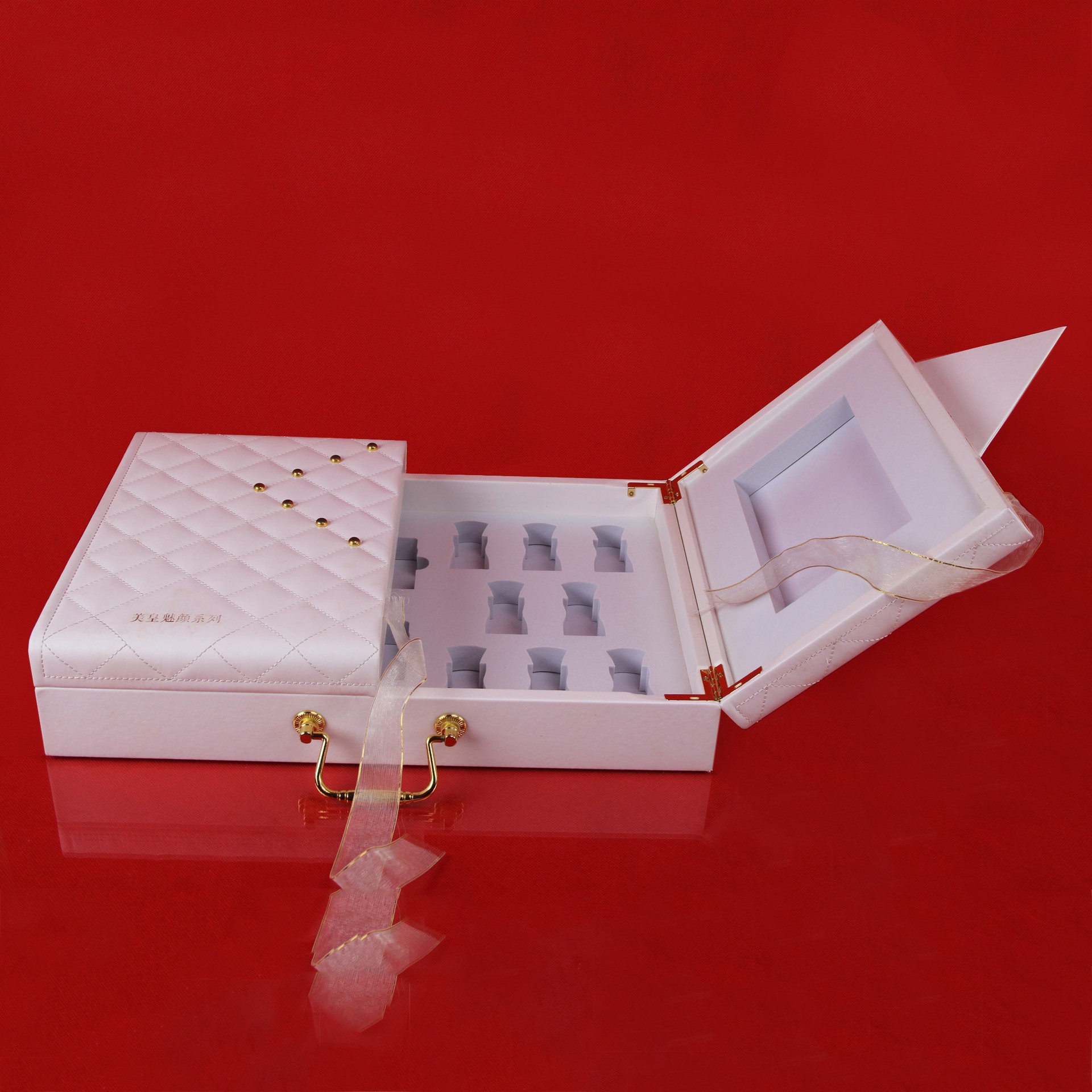 多款式皮革化妆盒  皮质化妆品包装皮盒  批发高端护肤精华液化套