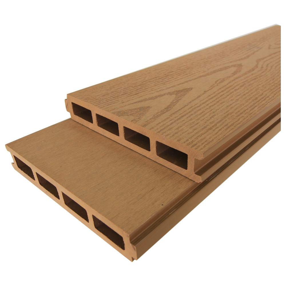 Fábrica de piso de plástico de madera al aire libre agujero redondo plástico piso de madera jardín patio ingeniería al aire libre decorativo Placa de agujero cuadrado anticorrosión