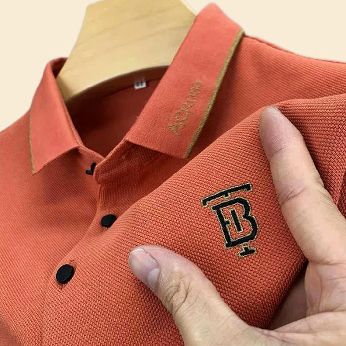 2024, новая футболка с длинными рукавами, мужская повседневная рубашка-поло с лацканами, мужской топ, осенняя футболка для молодежи и среднего возраста, нижняя рубашка