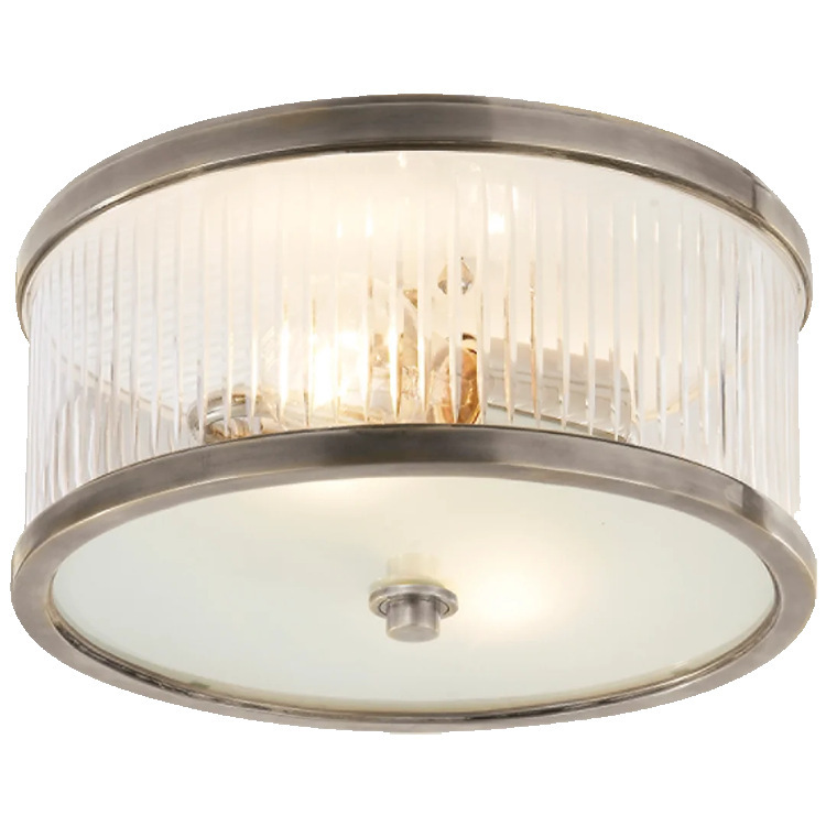 New Nordic All-Copper Modern Simple Ceiling Lamp Glass Lamp Bedroom Room Round Lamp Study Balcony Lighting
