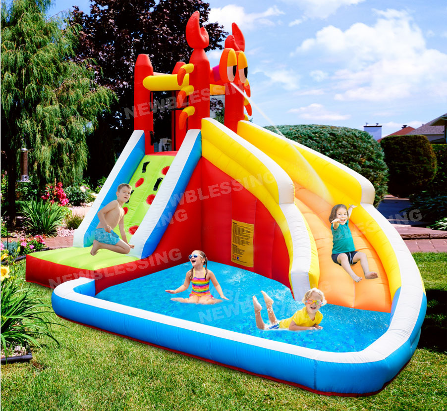 Le lion inflation inflation Inflatable castle inflation Slide Trampoline Swimming Pool Backyard inflation Trampoline child
