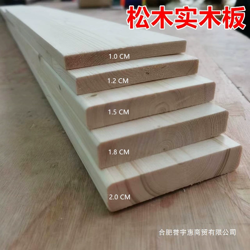 Доска из массива дерева, утолщенная кровать, прикроватная тумбочка, натуральный цвет, сосна, ручной работы, доска для детской гардеробной, полка, квадратная деревянная планка