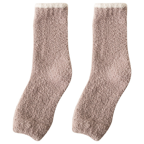 Coral velvet knee protector to keep old cold feet warm for the elderly leggings socks for autumn and winter for ladies to protect men from cold legs
