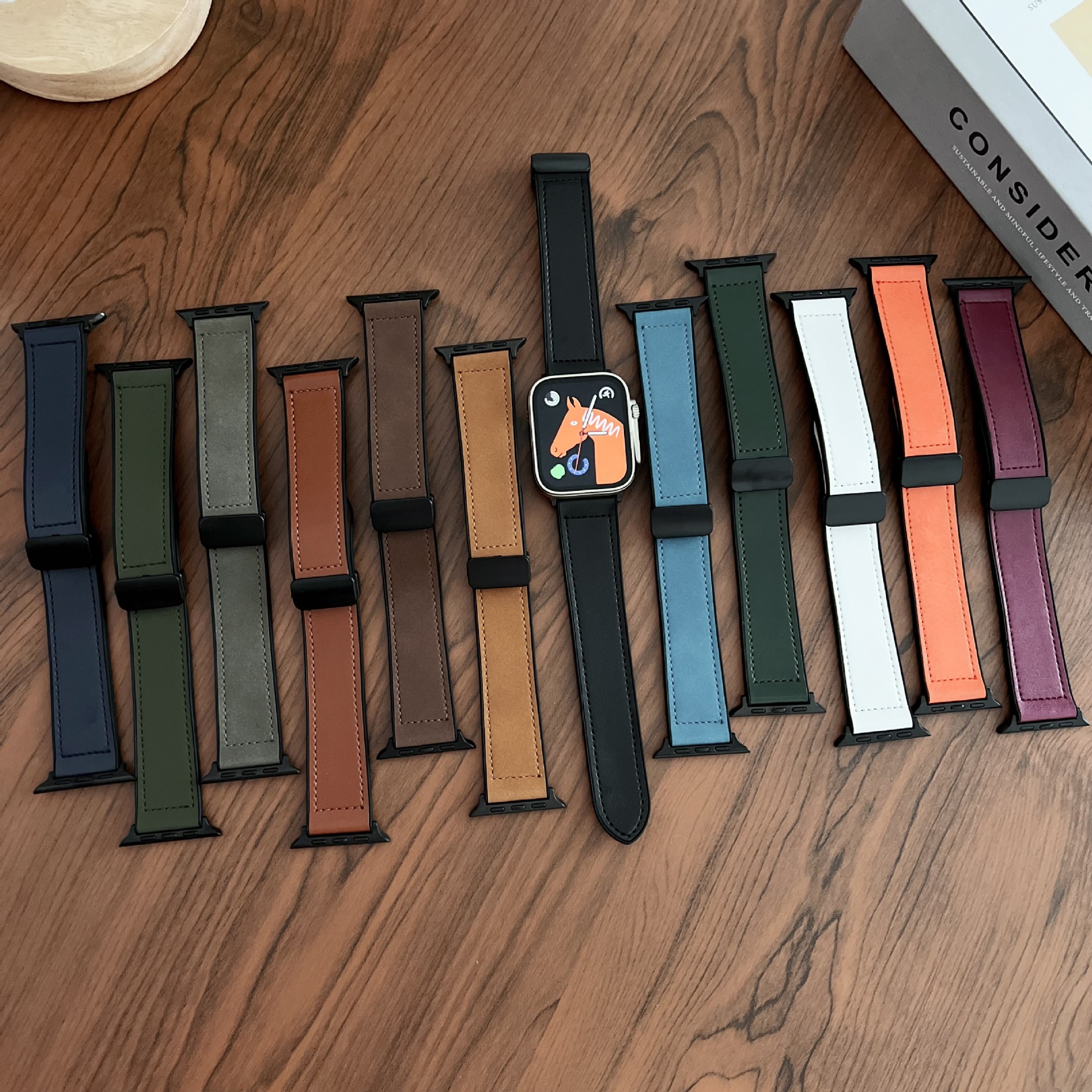Suitable for Apple Watch iwatch strap s765 silicone leather…