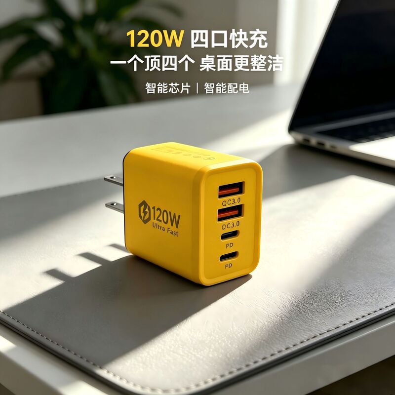 120W Dual Pd Dual USB Multi-Port Charger Suitable for Apple Us and European Standard Power Adapters Wholesale from Manufacturers