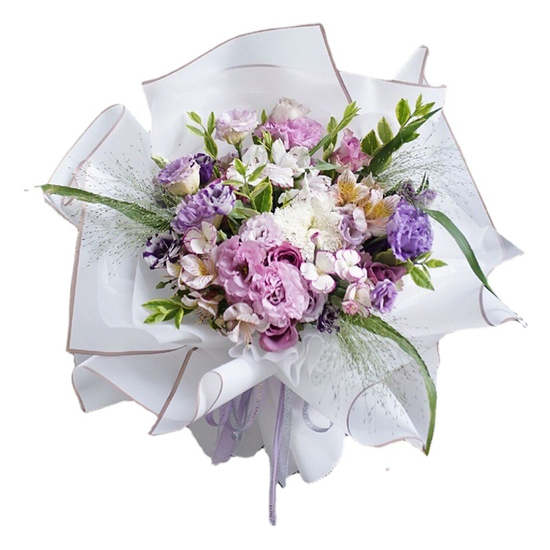 Roland New Golden frontera jalea película de la flor material de papel de embalaje impermeable de gama alta Flor de papel de embalaje ramo de flores tienda de flores