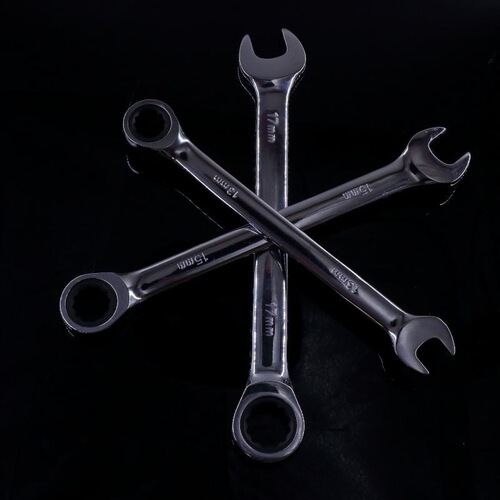 Wholesale 8-24 dual-purpose plum blossom open ratchet wrench chrome vanadium steel multi-functional fast mirror wrench double-headed tool