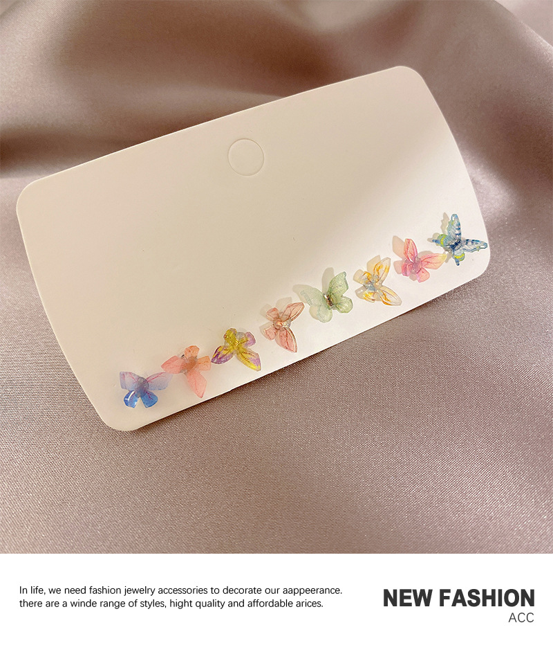 1 Set Fashion Butterfly Resin Stoving Varnish Womenu0027S Ear Studs