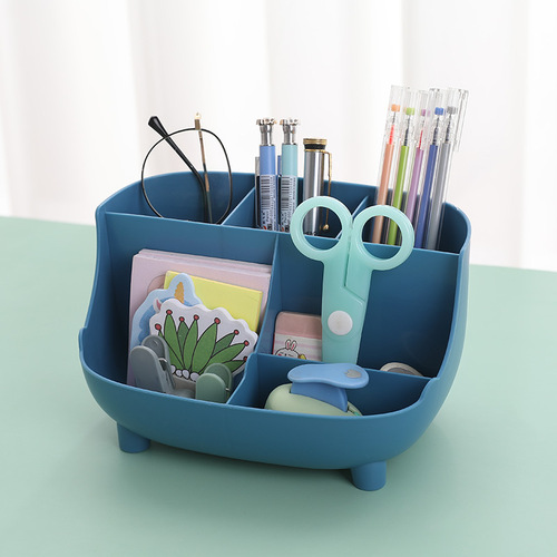Desktop sofa type mobile phone holder storage box cosmetics jewelry storage box multi-function 6-grid stationery storage box