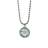 South Korean fashionable goods, round beads, retro necklace hip-hop style, silver lock