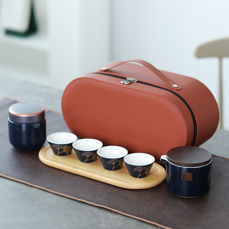 high-end travel handheld commemorative tea set for traveling