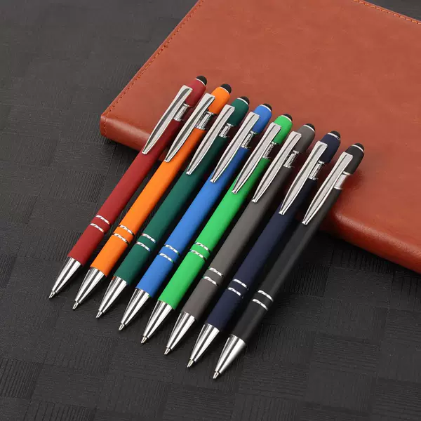Meiji pen frosted coil ballpoint pen metal press business signature pen multi-color business gift office gift pen