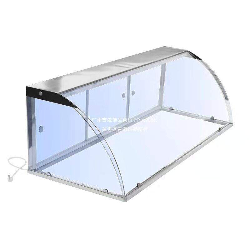 玻璃罩商用摆摊玻璃柜摆地摊凉菜凉面卤味玻璃柜台展示柜透明摆摊