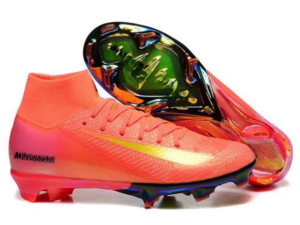 Comercio exterior nuevo Assassin 16 zapatos de fútbol competencia profesional zapatos de alta altura construidos totalmente cojín impermeable de punto zapatos de fútbol FG