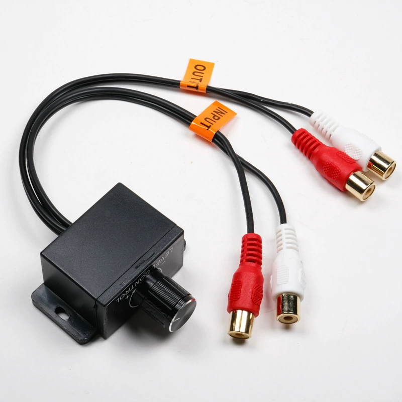 Автомобильный регулятор объема/ потенциометр RCA: вход и выход головки 2RCA для общественных автомобилей, потенциометр