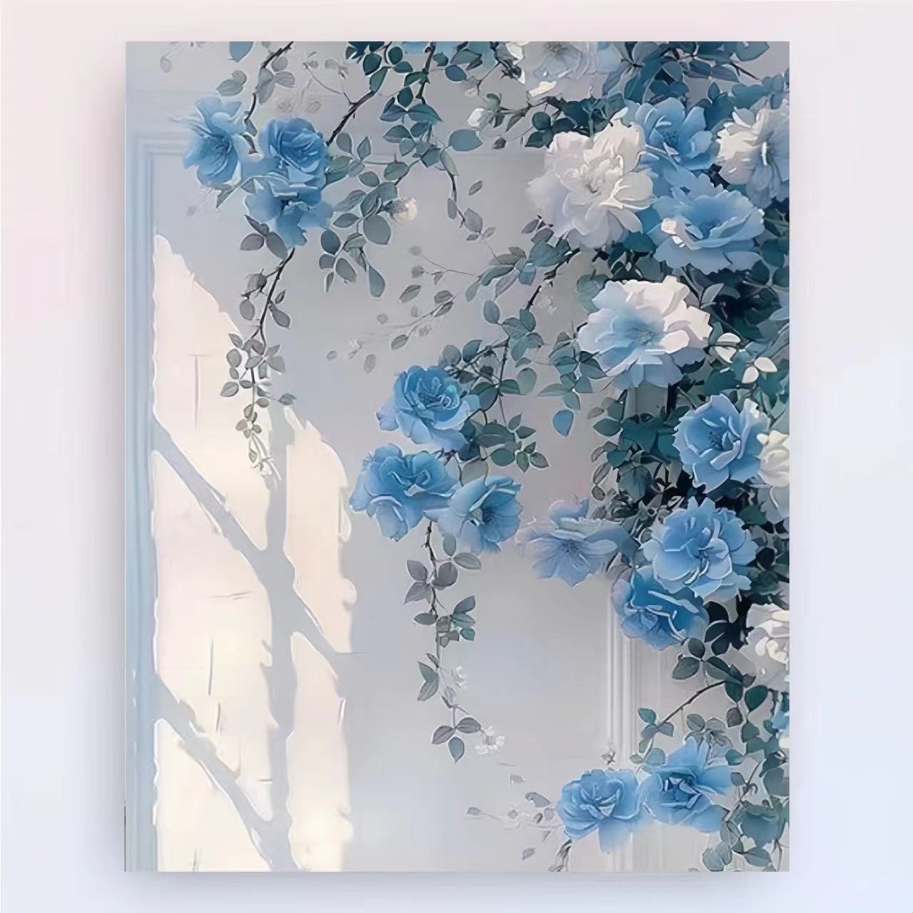 Manual DIY productos de pintura al óleo de estilo chino, plantas, flores, paisajes decorativos estéticos, pintura colgante, nicho fresco, pintura a mano