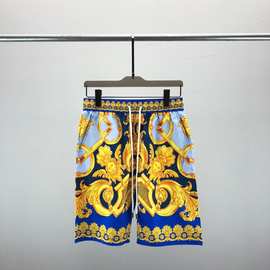 时尚潮牌欧货 Ve短裤男士沙滩裤3d印花设计 抽绳松紧腰 外贸现货