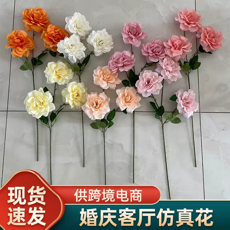 婚庆仿真花  家居影楼布景拱门人造仿真花  背景墙红色玫瑰仿真花