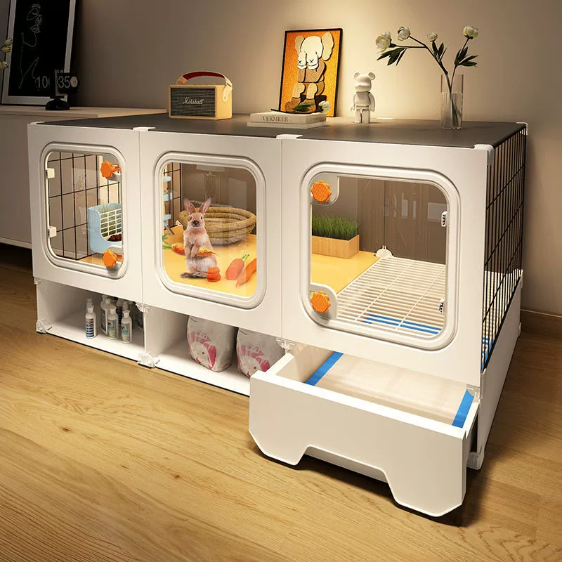Клетка для кроликов с туалетом для дома, очень большая вилла для кроликов, специальная клетка для кроликов, морских свинок, гнездо для кроликов