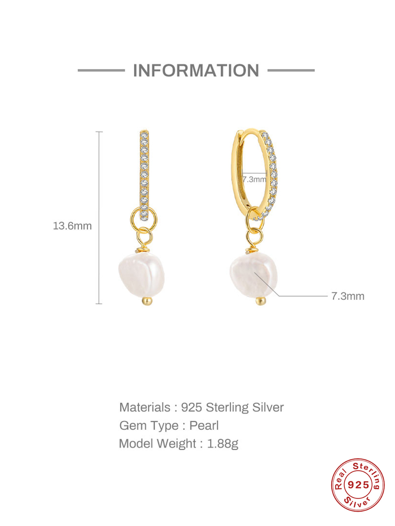 1g Weight 925 Sterling Silver Ear Needle Material 18K Gold Plated Plating Material Drop Earrings Classification 1 Pair Quantity Date, Tea Party Occasion 925 Sterling Silver Material Geometric Pattern All Seasons Season Women's Gender Elegant, Simple Style Style 1 Pair 18K Gold Plated 925 Sterling Silver 925 Sterling Silver Earrings Geometric Drop Earrings 3