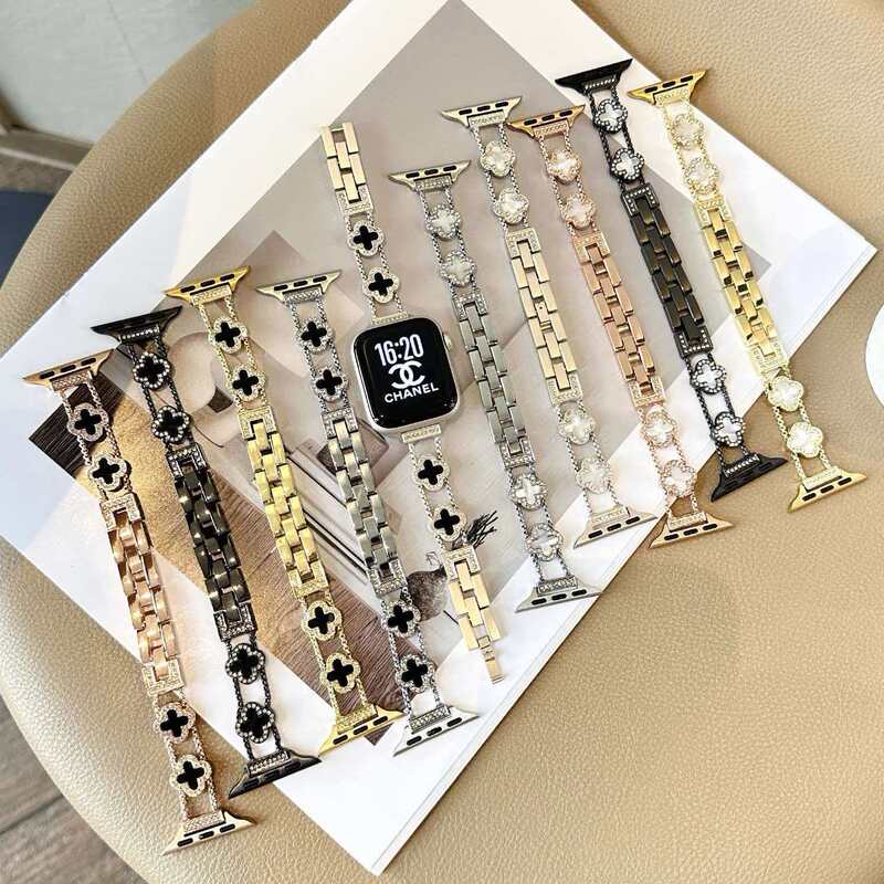 Comfortable and durable, universal interface compatible with multiple watch options, four-leaf clover design, stylish, versatile, and high-quality