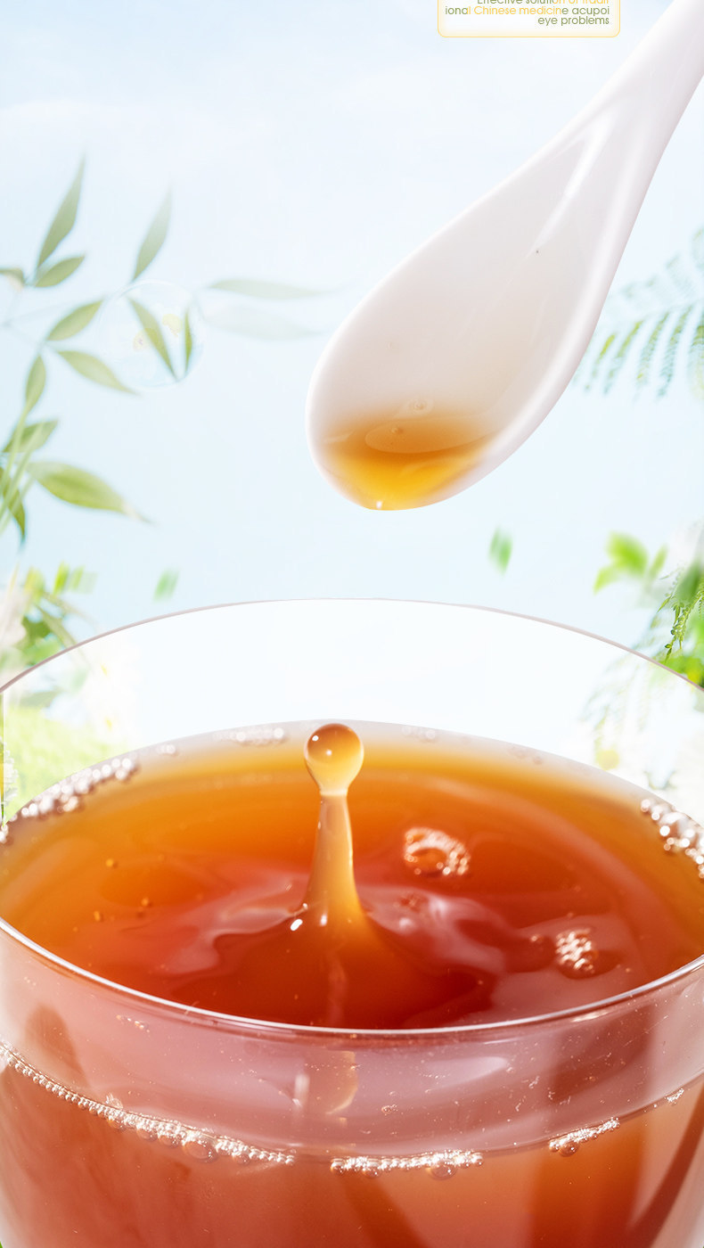 Apple Hawthorn Juice Concentrate 100ml Bag Sweet Tangy Family Drink in use
