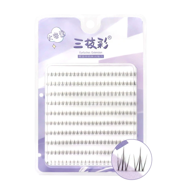 Lazy small flames under the eyelashes 10 rows+2G glue set