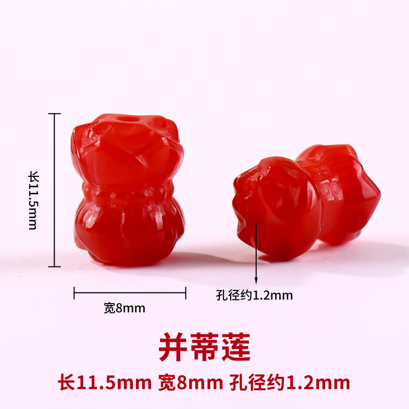 Xiaoコレクショングレード南紅瑪瑙ルースビーズDIYブレスレットハーフフィニッシュビーズ涼山南紅ルースビーズ高品質|undefined