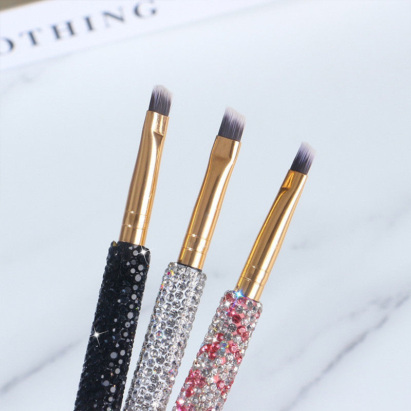 High-Looking Eyebrow Brush with Diamonds, Portable Dual-Purpose Eyebrow Brush, Eyebrow Trimming and Eyebrow Makeup Brush, Cross-Border Amazon Hot Product