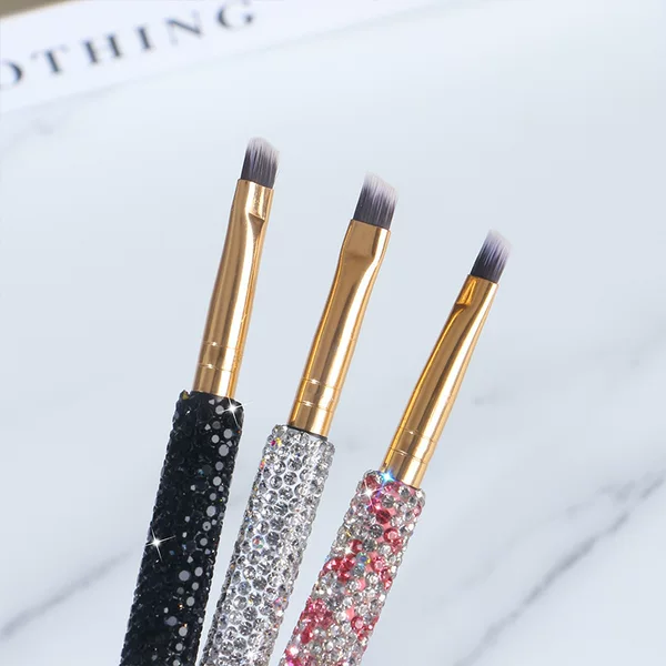 High-Looking Eyebrow Brush with Diamonds, Portable Dual-Purpose Eyebrow Brush, Eyebrow Trimming and Eyebrow Makeup Brush, Cross-Border Amazon Hot Product