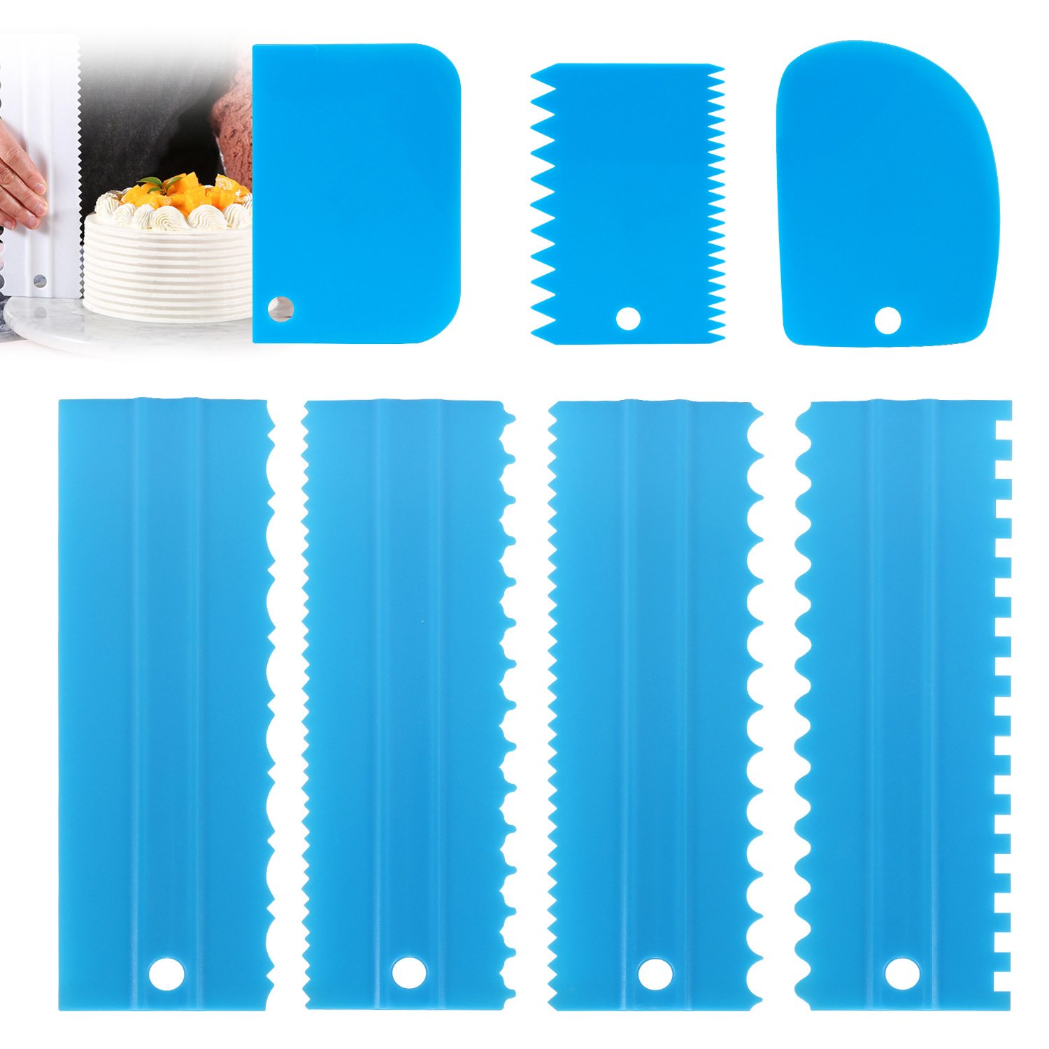 Baking Tools Plastic Cream Scraper Cream Cake Scraper Cake Dough Slicer Baking Scraper