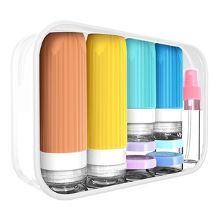 New Cross-border Travel Toiletries Leak-proof Silicone Container Shampoo Conditioner Extrusion Portable Travel Essentials