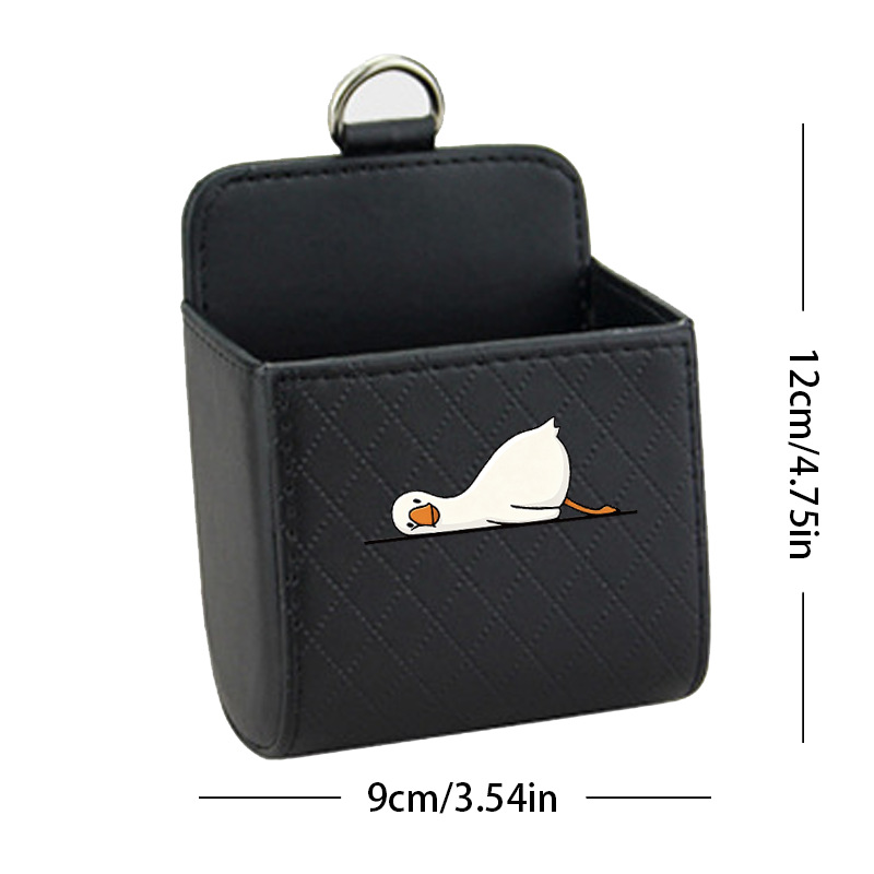 Lying Duck Car Air Vent Storage Box Hanging Bag Car Interior Decoration Creative Cartoon Car Storage Organizer Bag