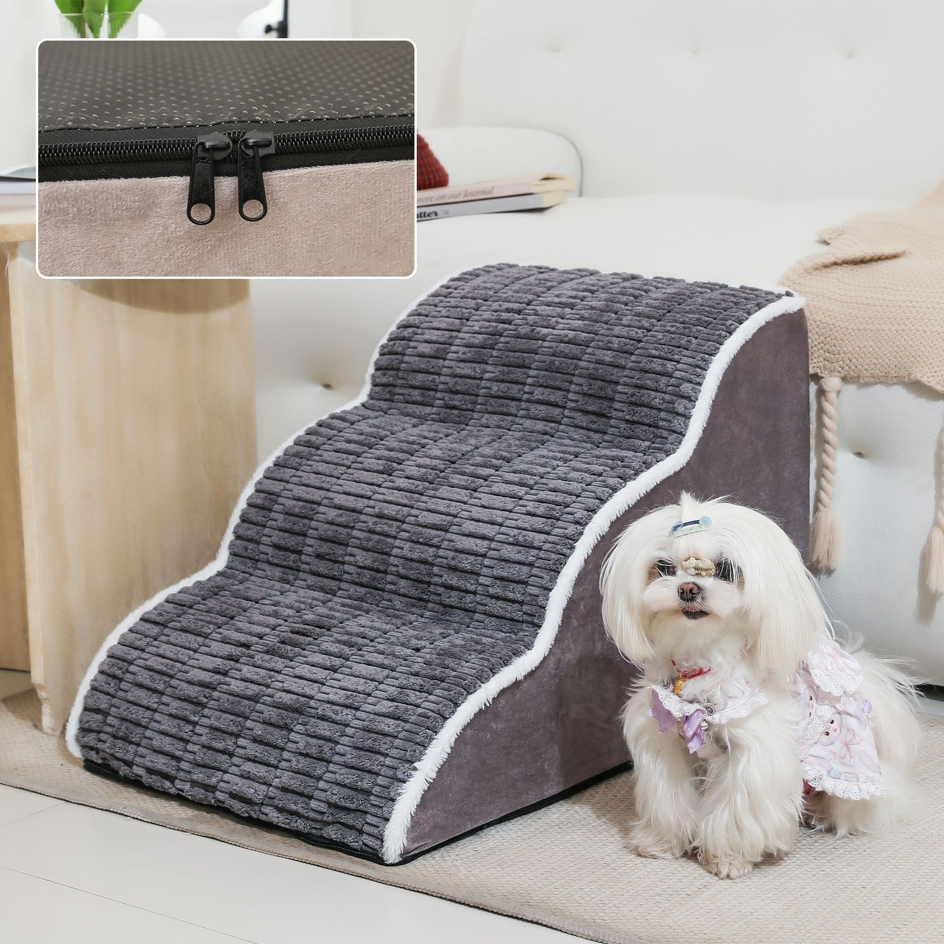 Escalón de esponja desmontable, modelo de vacío para perros pequeños, sofá, cama, escalera de escalada, modelo de pendiente, perro, gato, escalera para mascotas