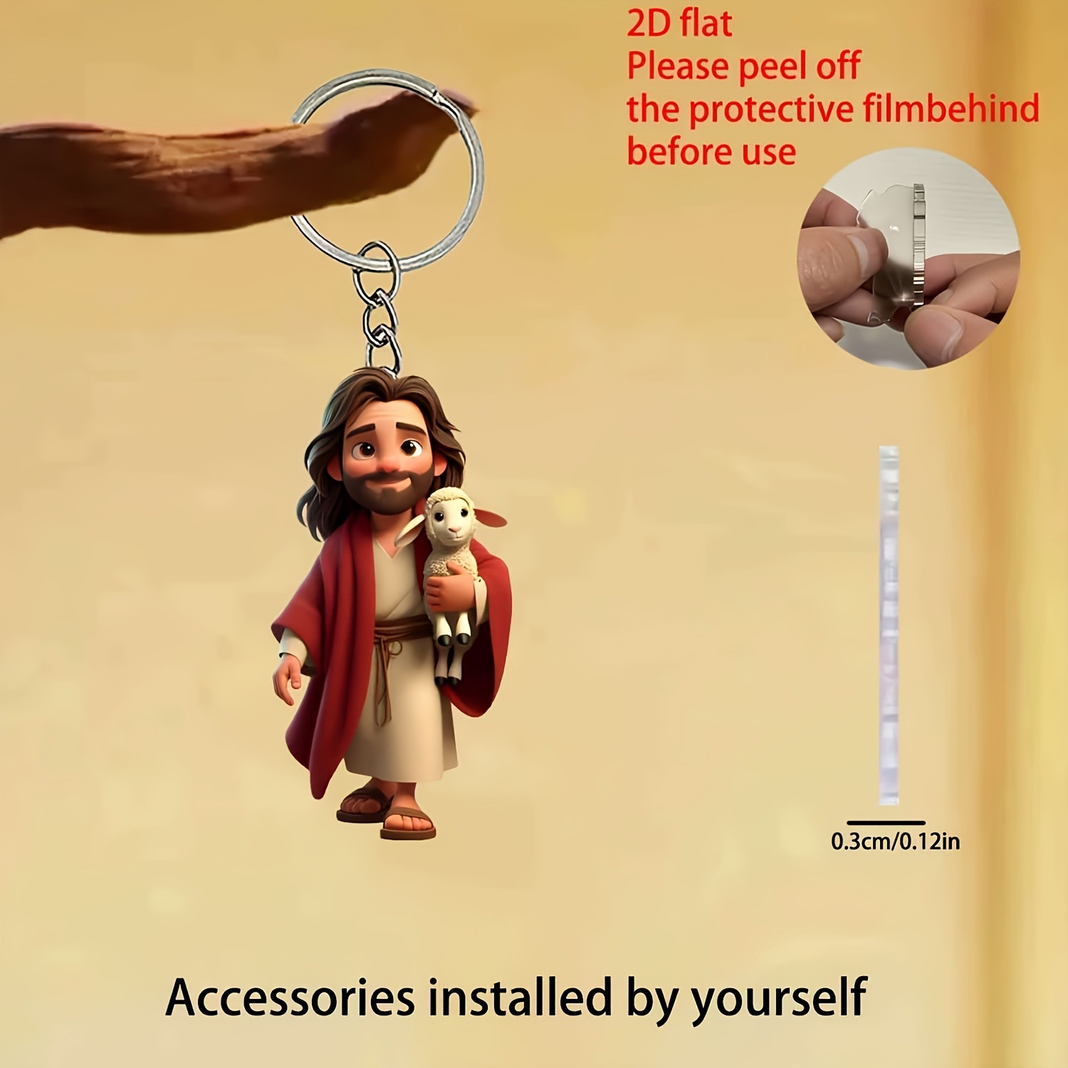 跨境新品卡通圣诞钥匙扣钥匙圈挂件汽车背包钥匙圈配饰生日礼物