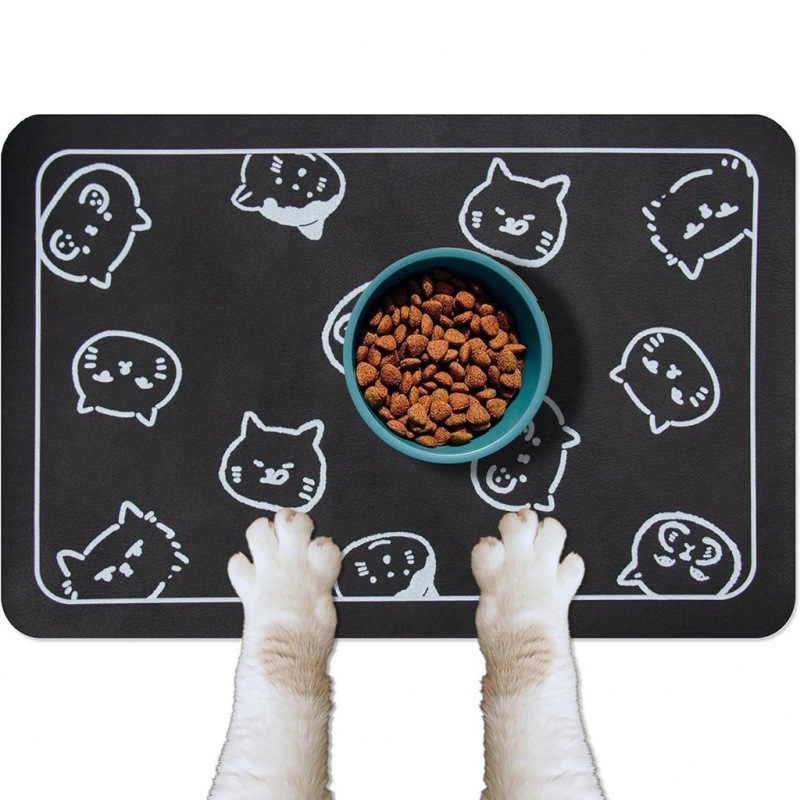 Alimentos para perros y gatos, almohadilla de barro de algas, almohadilla de alimentación a prueba de salpicaduras y humedad, absorción de agua, secado rápido, lavado y espesado