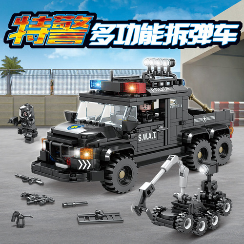 Kaizhi 67280-85 City Guardian Black Hawk SWAT vehicle model small particle assembled creative building block toys