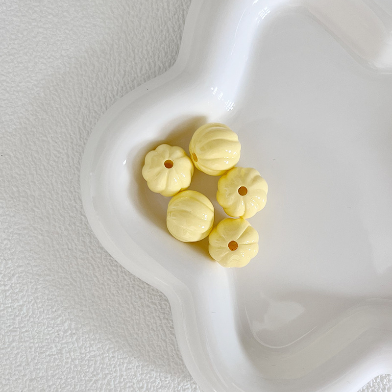 亚克力烤漆彩色南瓜珠diy手机链钥匙扣包挂饰品配件材料散珠串珠|undefined
