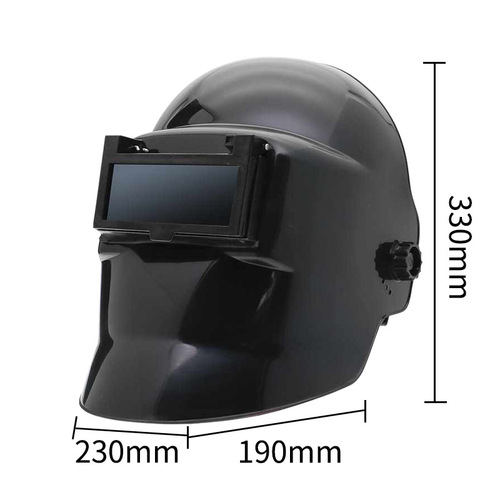 German-style helmet welding face shield, TIG welding cap, flip-up gas welding double-layer glass insulation welding worker protection