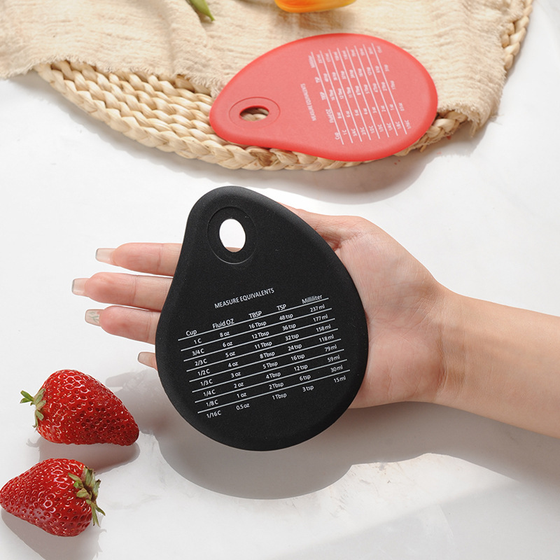 Cross-border silicone integrated spatula plate with baking comparison table hand-held cake scraper scraper baking tool