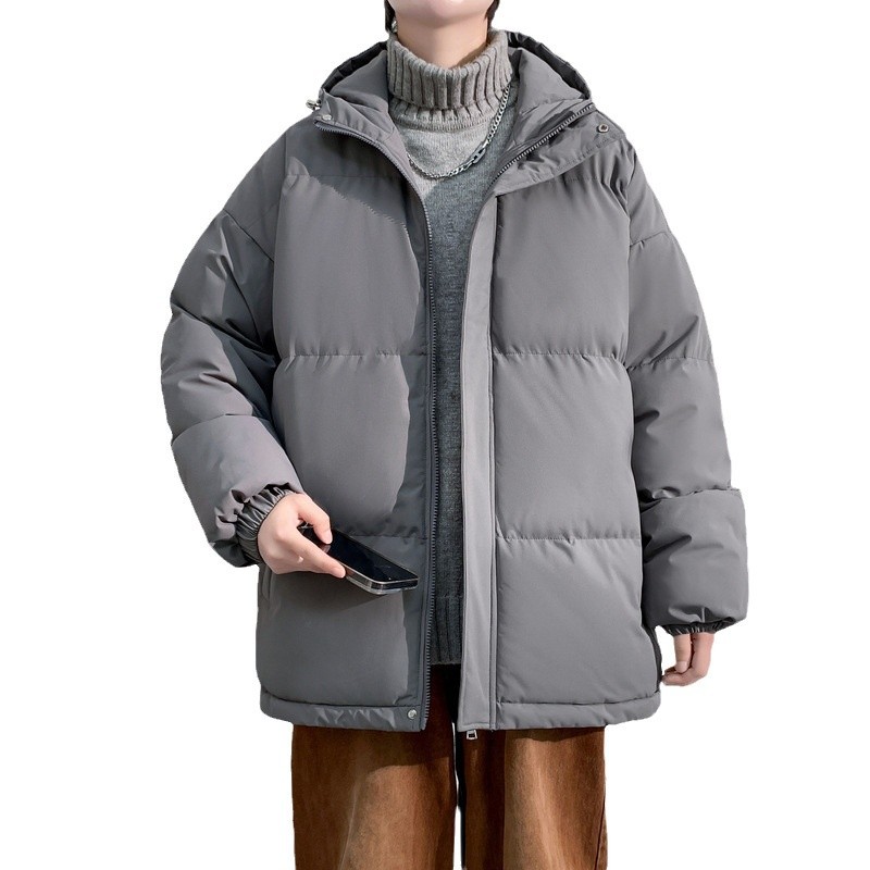 5XL - 8XL ropa de algodón de invierno para hombres suelta con capuzas chaqueta de algodón gruesa chaqueta de pan para hombres chaqueta corta de calor de moda image 6