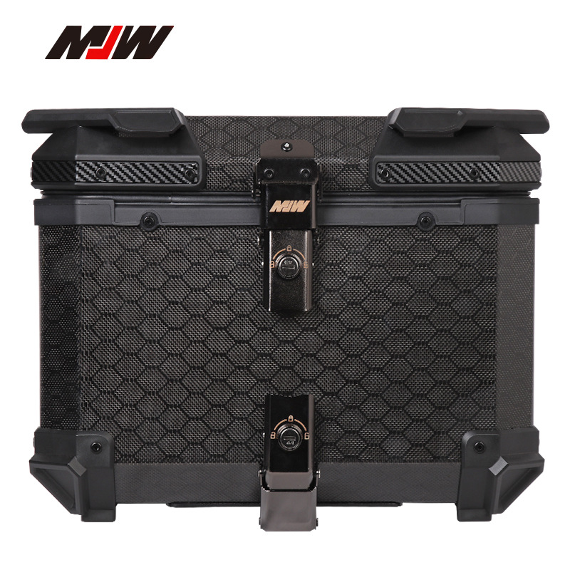 Clase aeroespacial 12K caja trasera de fibra de carbono aleación de aluminio caja trasera de motocicleta de gran capacidad scooter baúl de coche eléctrico