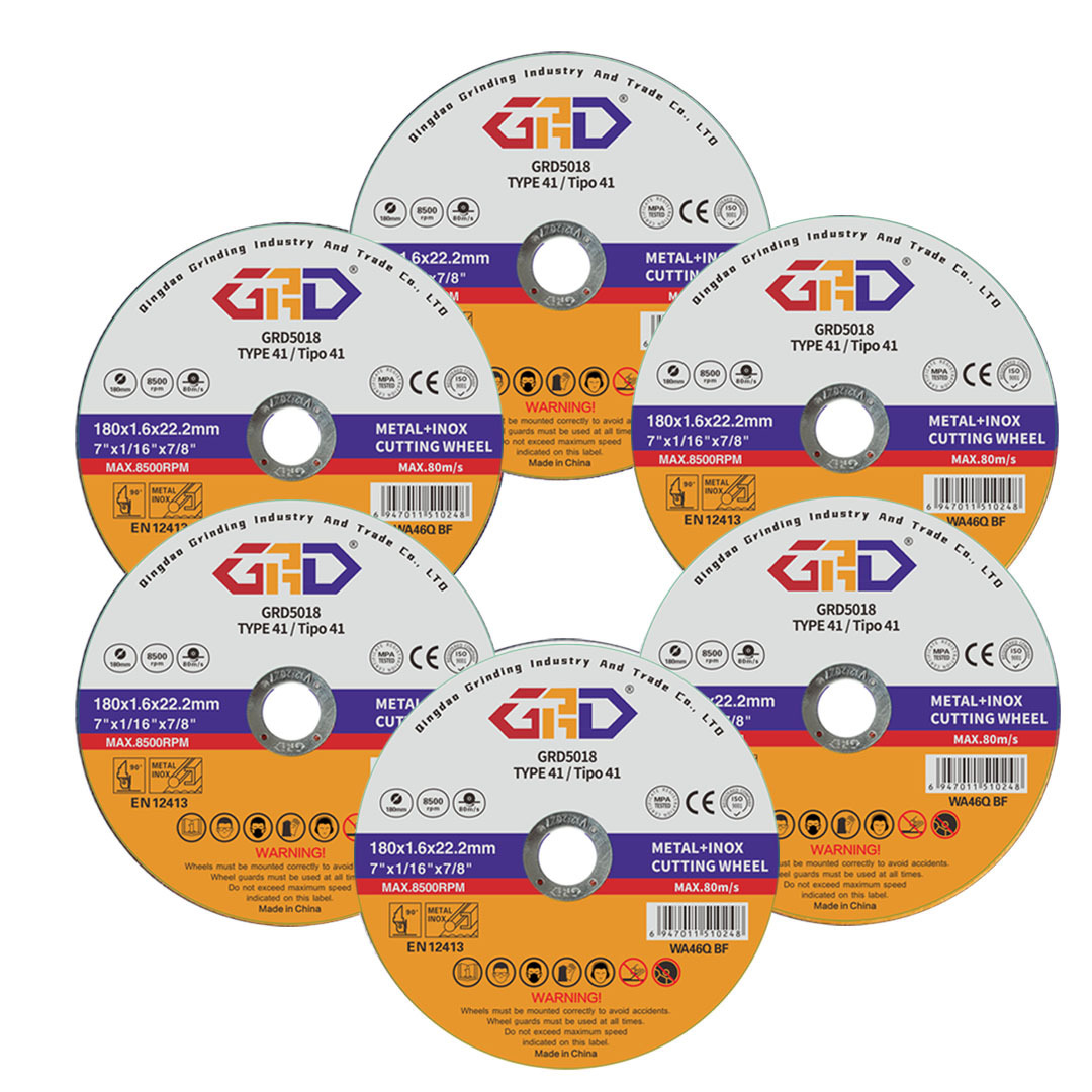 180mm不锈钢切割盘刀片轮一级质量角磨机切钢筋砂轮切割片厂家