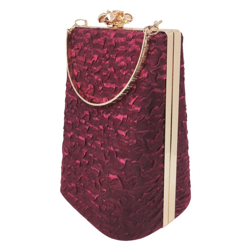 Bolso de noche en forma de T de las mujeres de moda europeas y americanas bolso de vestir de gran capacidad bolso de banquete especial plisado Chaozhou ventas directas de fábrica